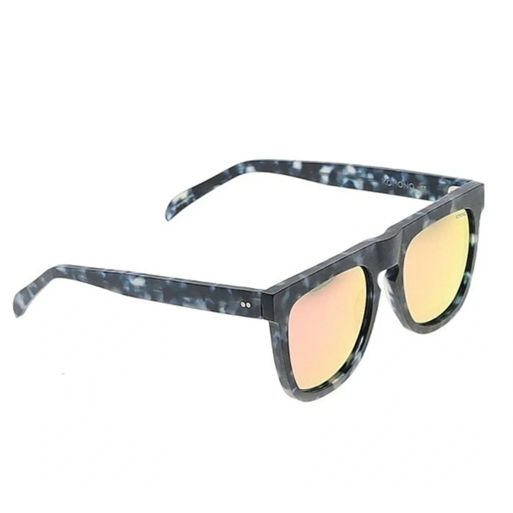 KOMONO Bennet Matte Indigo Demi Sunglasses NWT NEW blue tortoise